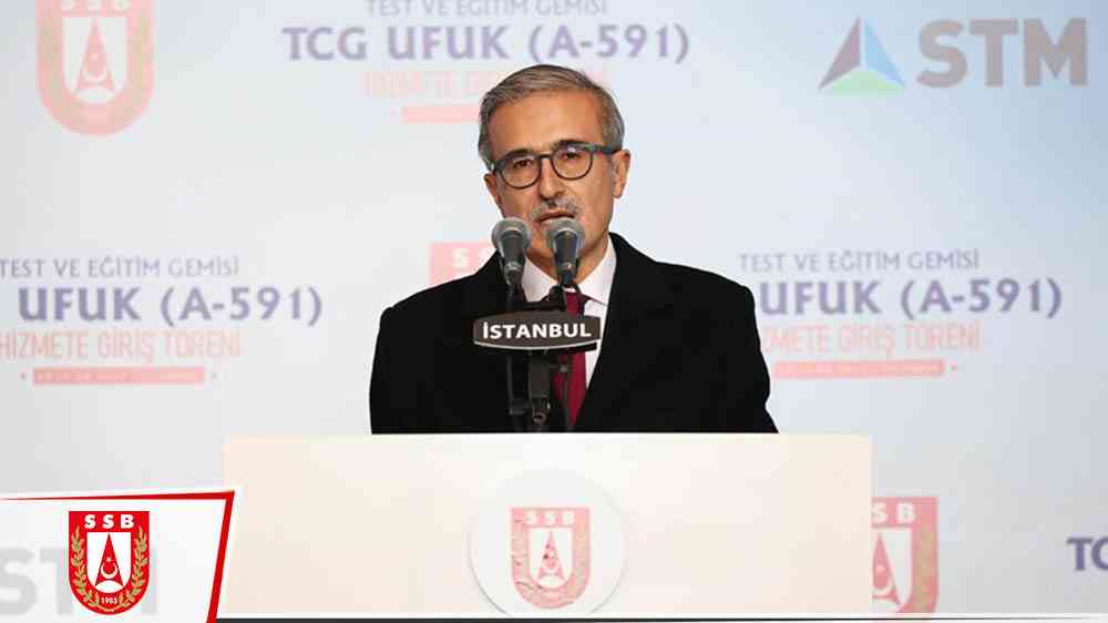 SSB Başkanı İsmail Demir, Test ve Eğitim Gemisi TCG Ufuk (A-591) Hizmete Giriş Töreni'ne katıldı