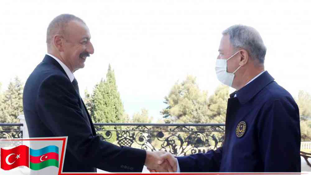 Milli Savunma Bakanı Hulusi Akar, Azerbaycan Cumhurbaşkanı İlham Aliyev ile görüştü