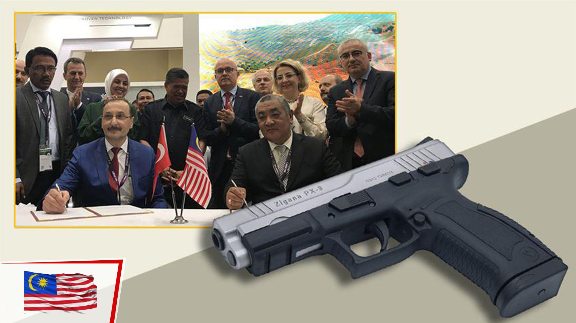 Malezya polisinin tabancası Türkiye'den