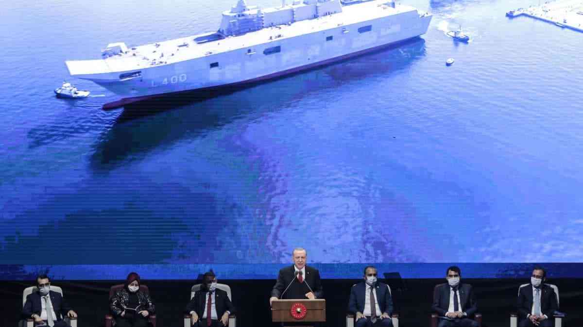 Cumhurbaşkanı Erdoğan'dan uçak gemisi müjdesi