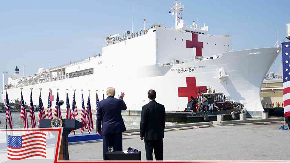 ABD donanmasına ait hastane gemisi bugün New York'ta olacak