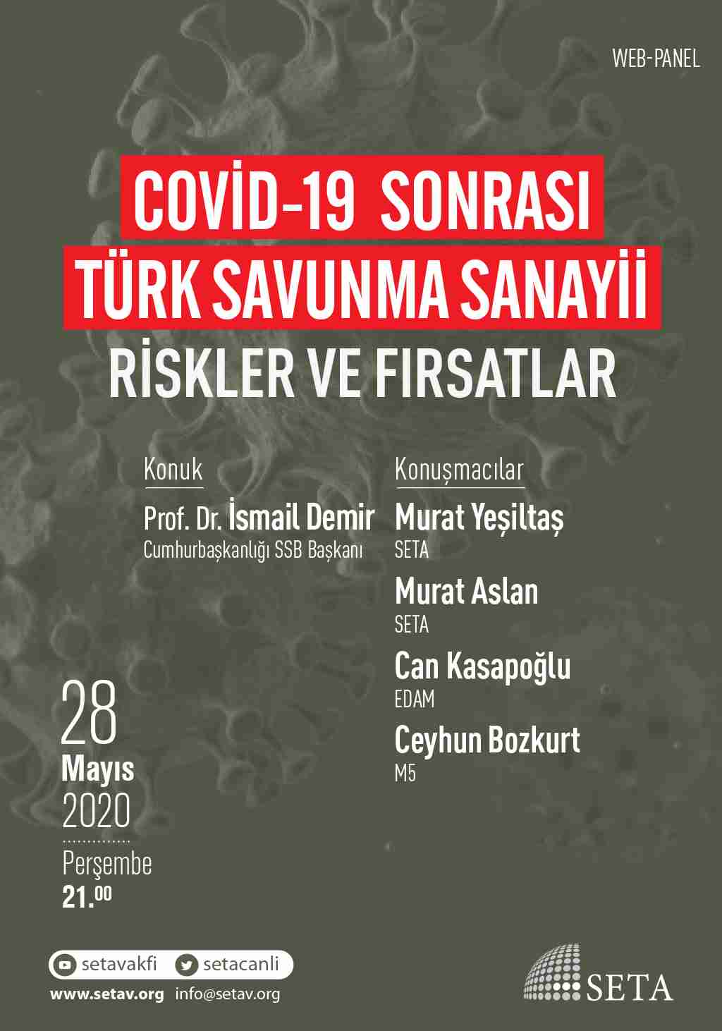 COVID-19 Sonrası Türk Savunma Sanayii - Riskler ve Fırsatlar paneli